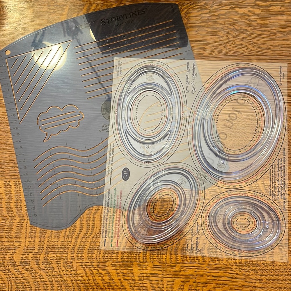 Creative Memories Oval Cutting System with template and storylines template.